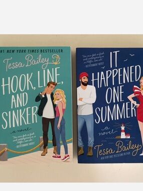 2 Tessa Bailey NYT Bestseller Books: Hook,Line&Sinker + It Happened One Summer